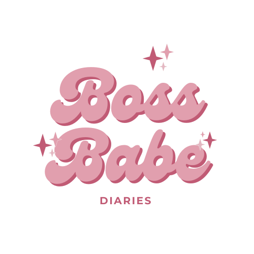 Boss Babe Diaries Logo in pink bubbly text